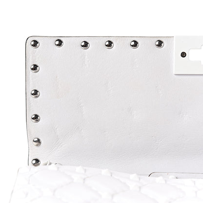 Valentino Garavani Lambskin Free Rockstud Spike Wallet on Chain Optic White 11 of 17