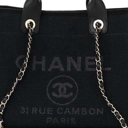 Chanel Mixed Fibers Small Deauville Tote Navy 9 of 11