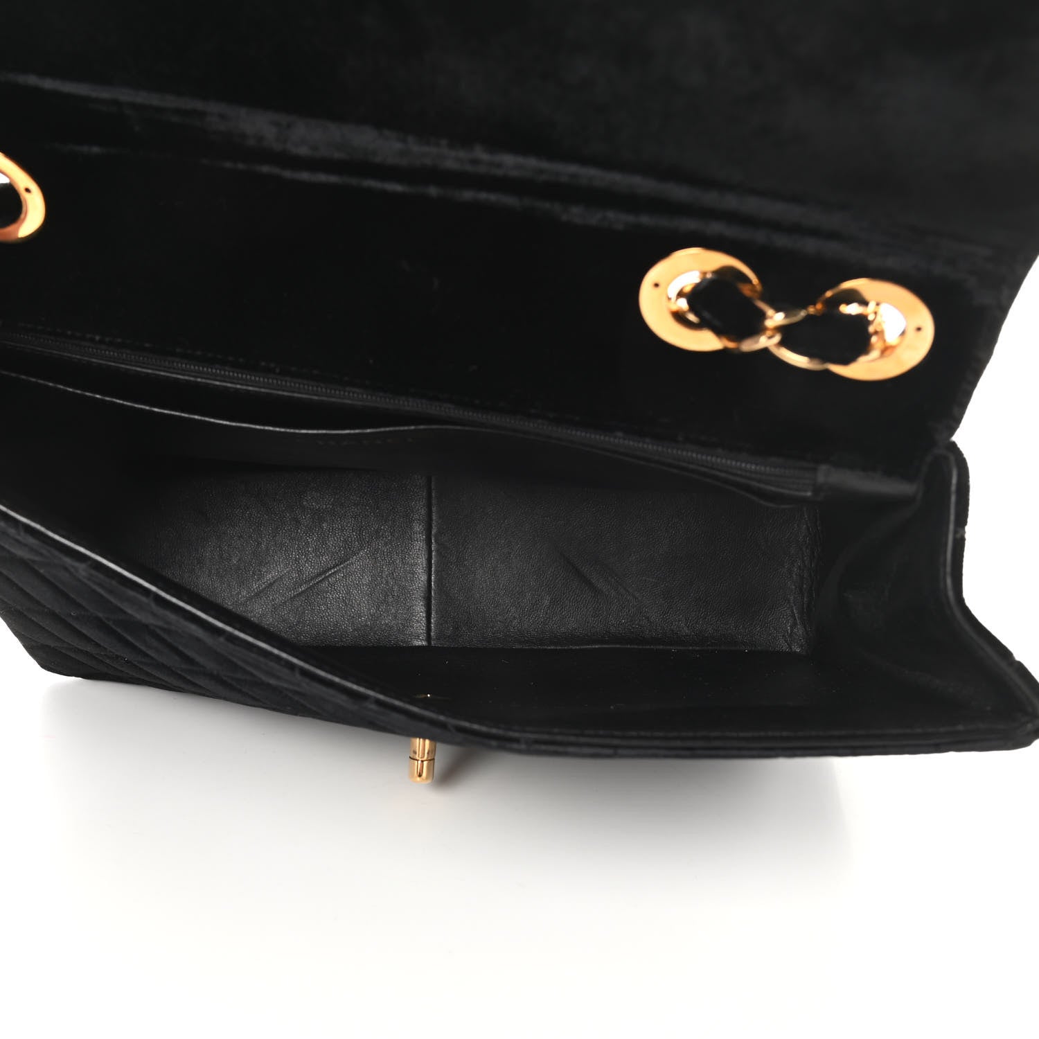 Chanel Velvet Quilted Jumbo Single Flap Black 6 of 20