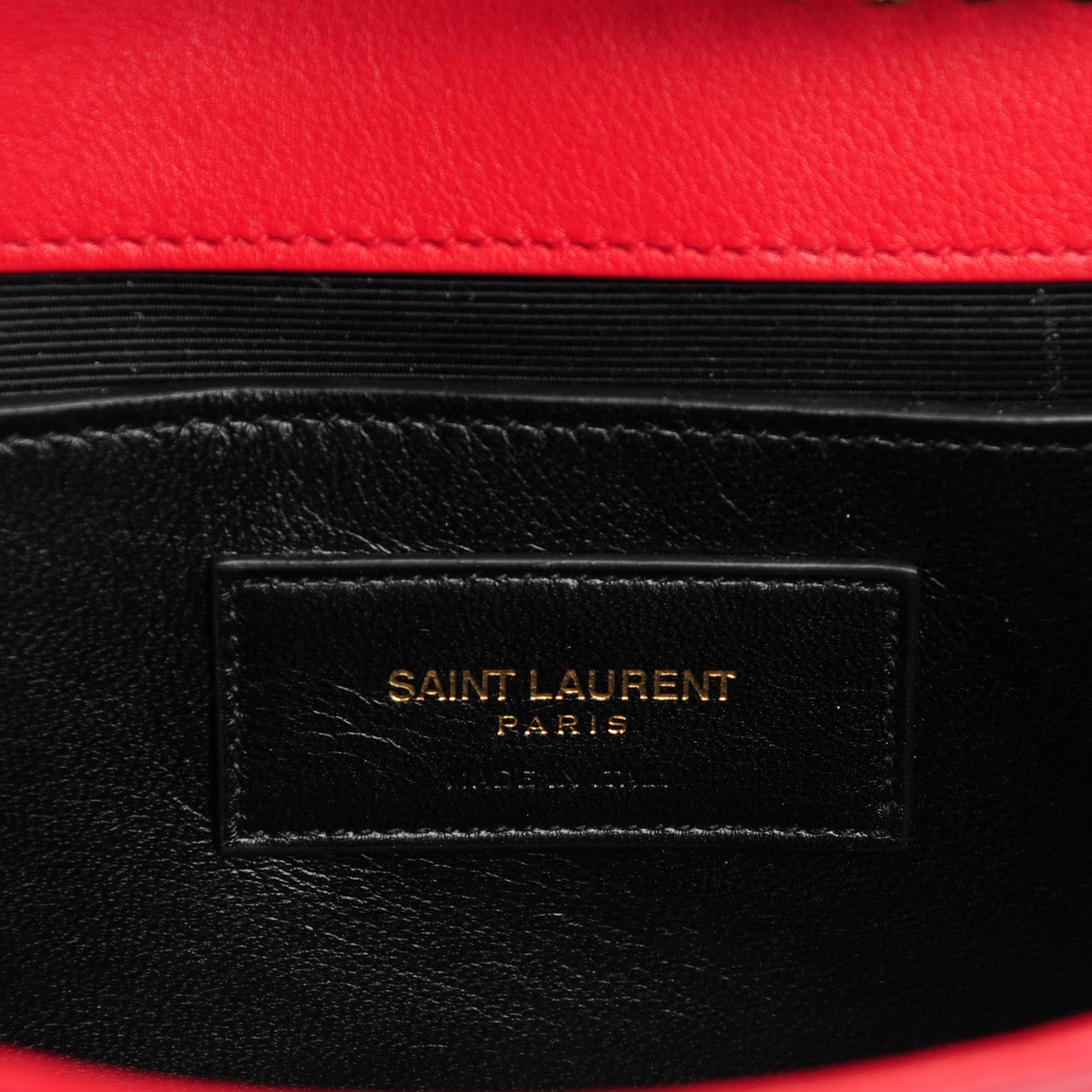 Saint Laurent Calfskin Studded Small Monogram Satchel Red 7 of 7