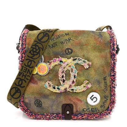 Chanel Washed Toile Graffiti On The Pavements Messenger Khaki Multicolor 1 of 10