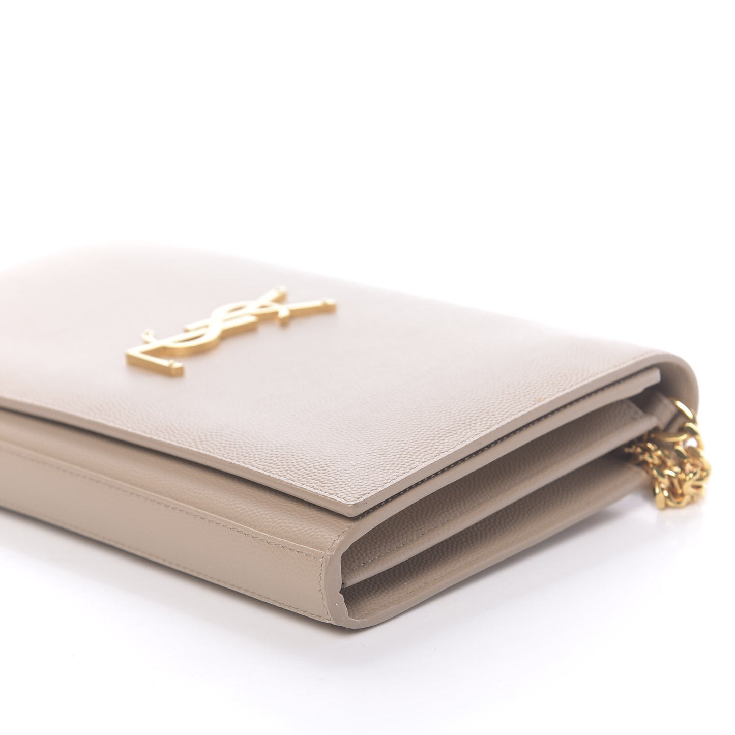 Grain De Poudre Monogram Chain Wallet Dark Beige