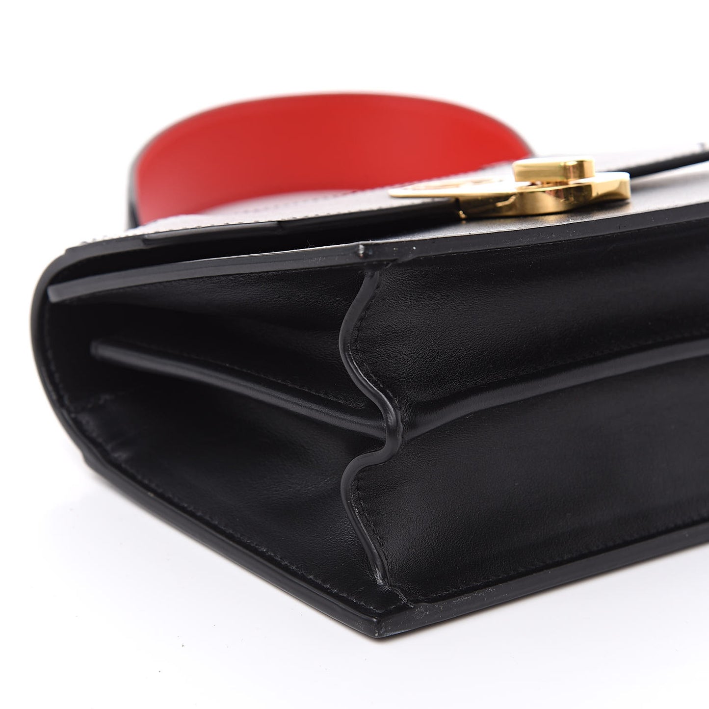 Calfskin Large Elisa Shoulder Bag Black