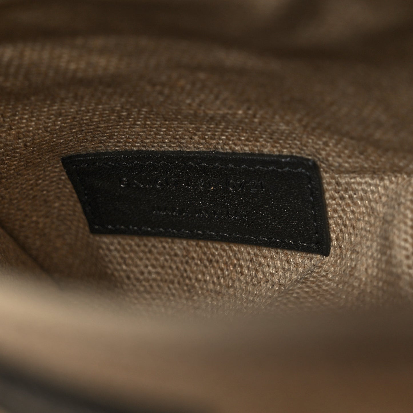 Linen Calfskin Small Rive Gauche Tote Greggio Natural
