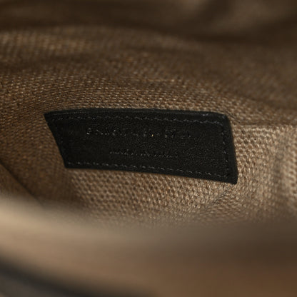Saint Laurent Linen Calfskin Small Rive Gauche Tote Greggio Natural 7 of 9