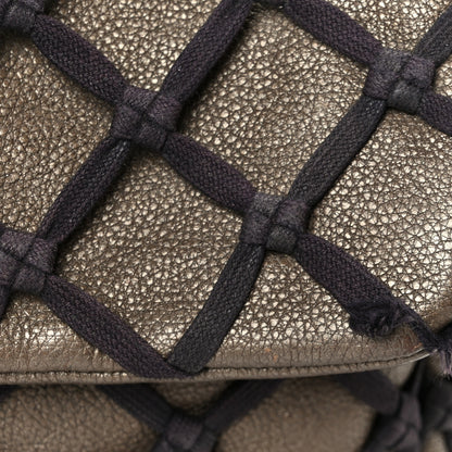 Chanel Calfskin Jumbo Canebiers Net Flap Brown 12 of 13