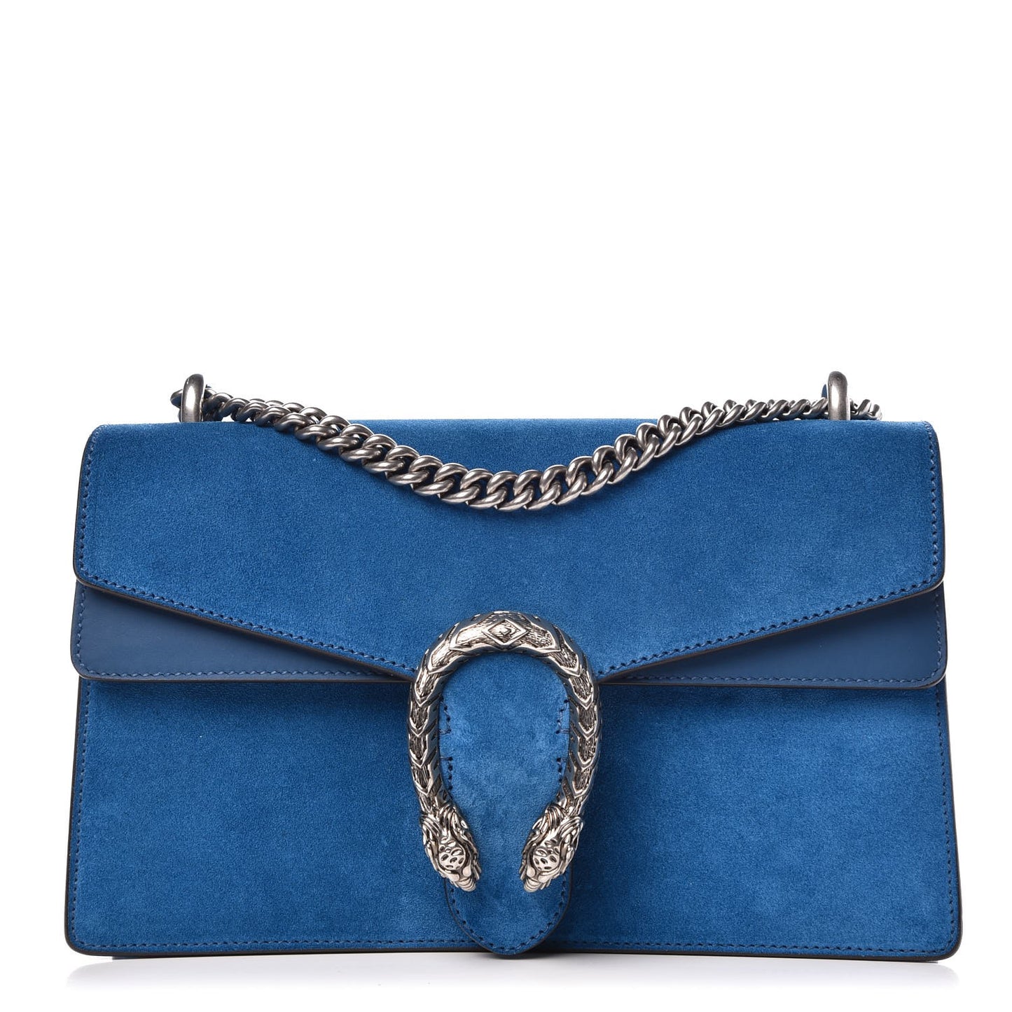 Suede Small Dionysus Shoulder Bag Blue