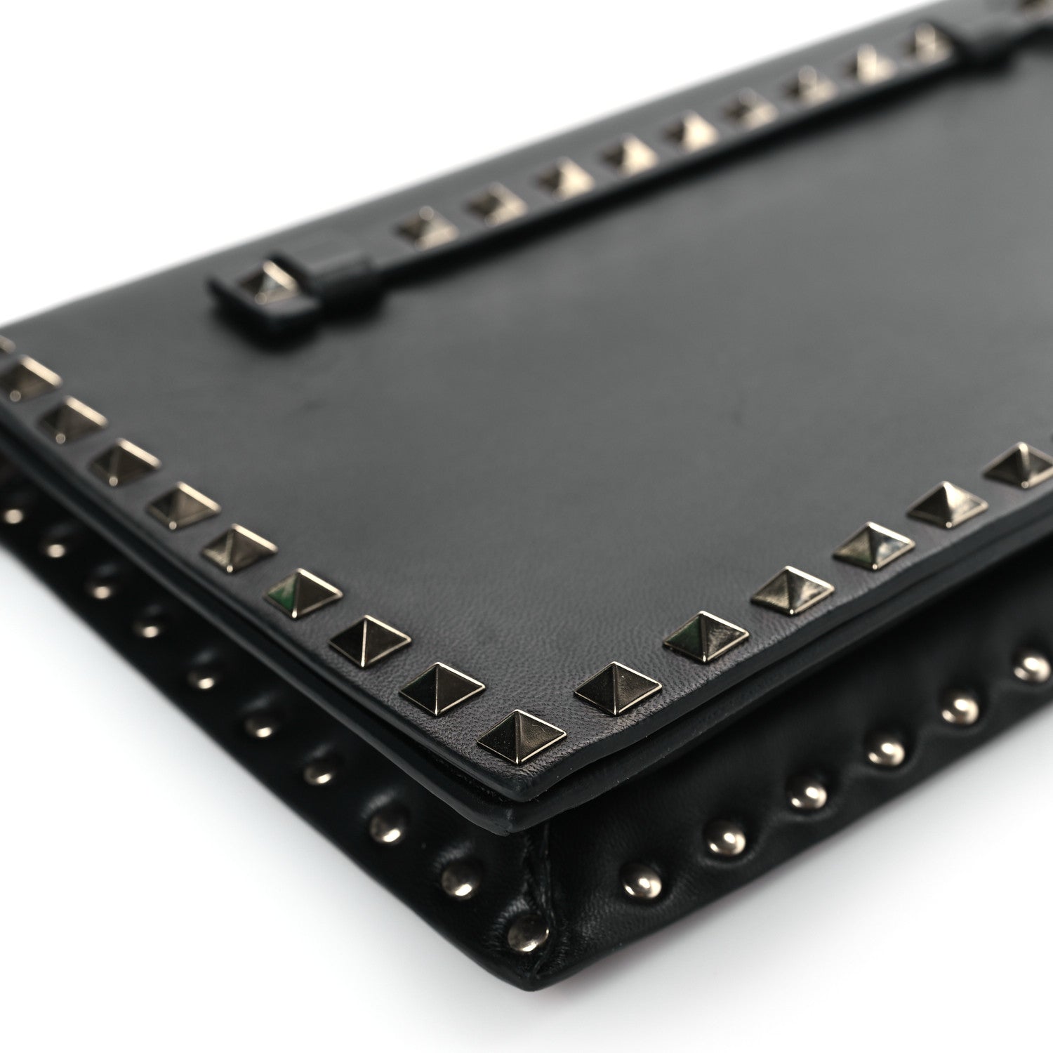 Valentino Garavani Nappa Small Rockstud Wristlet Clutch Black 7 of 8