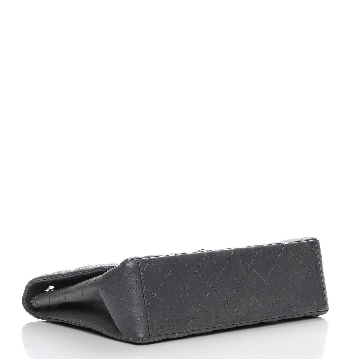 Chanel Lambskin Quilted Maxi Single Flap Grey 4 of 12