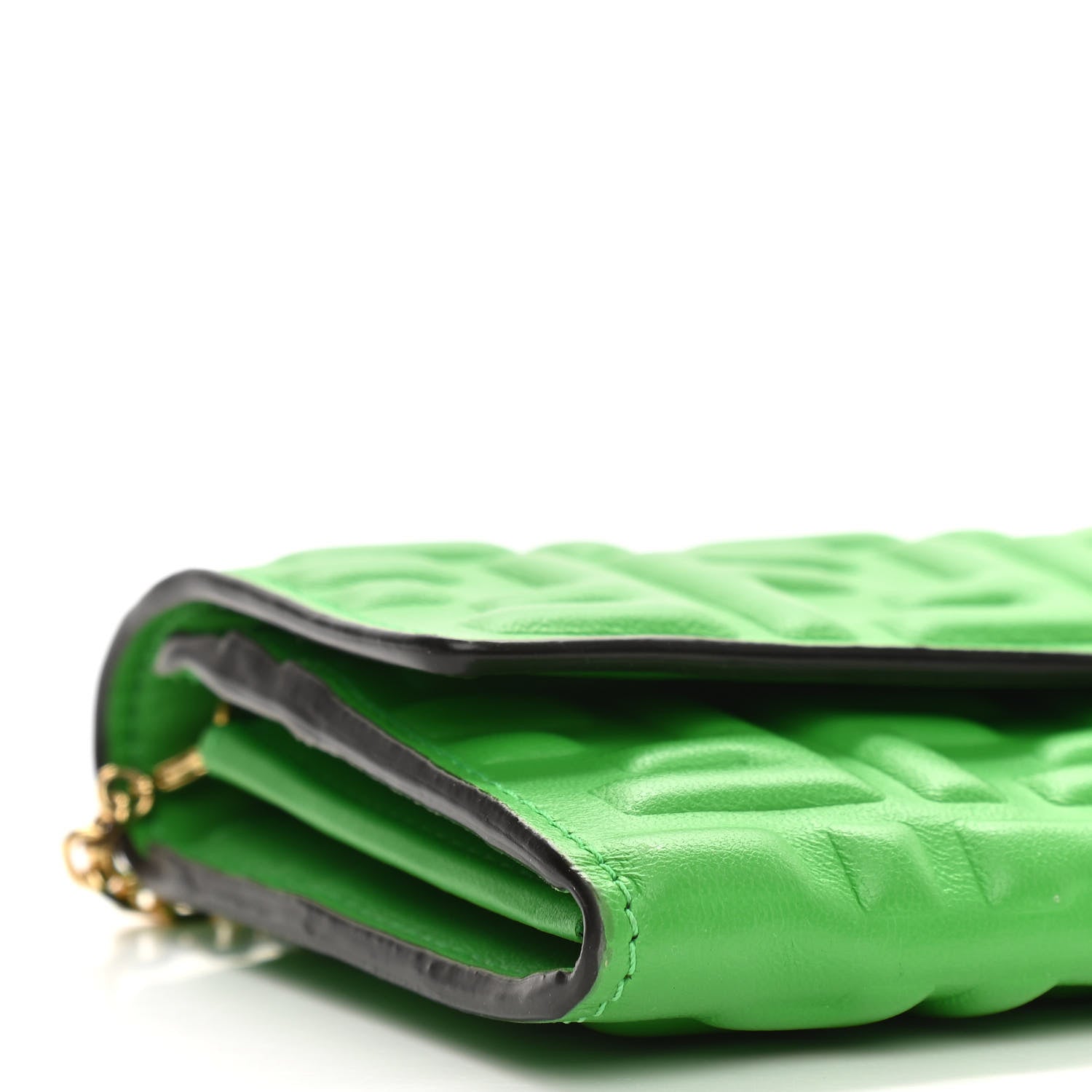 Fendi Nappa Matisse FF Embossed Continental Wallet On Chain Tomatillo 6 of 11