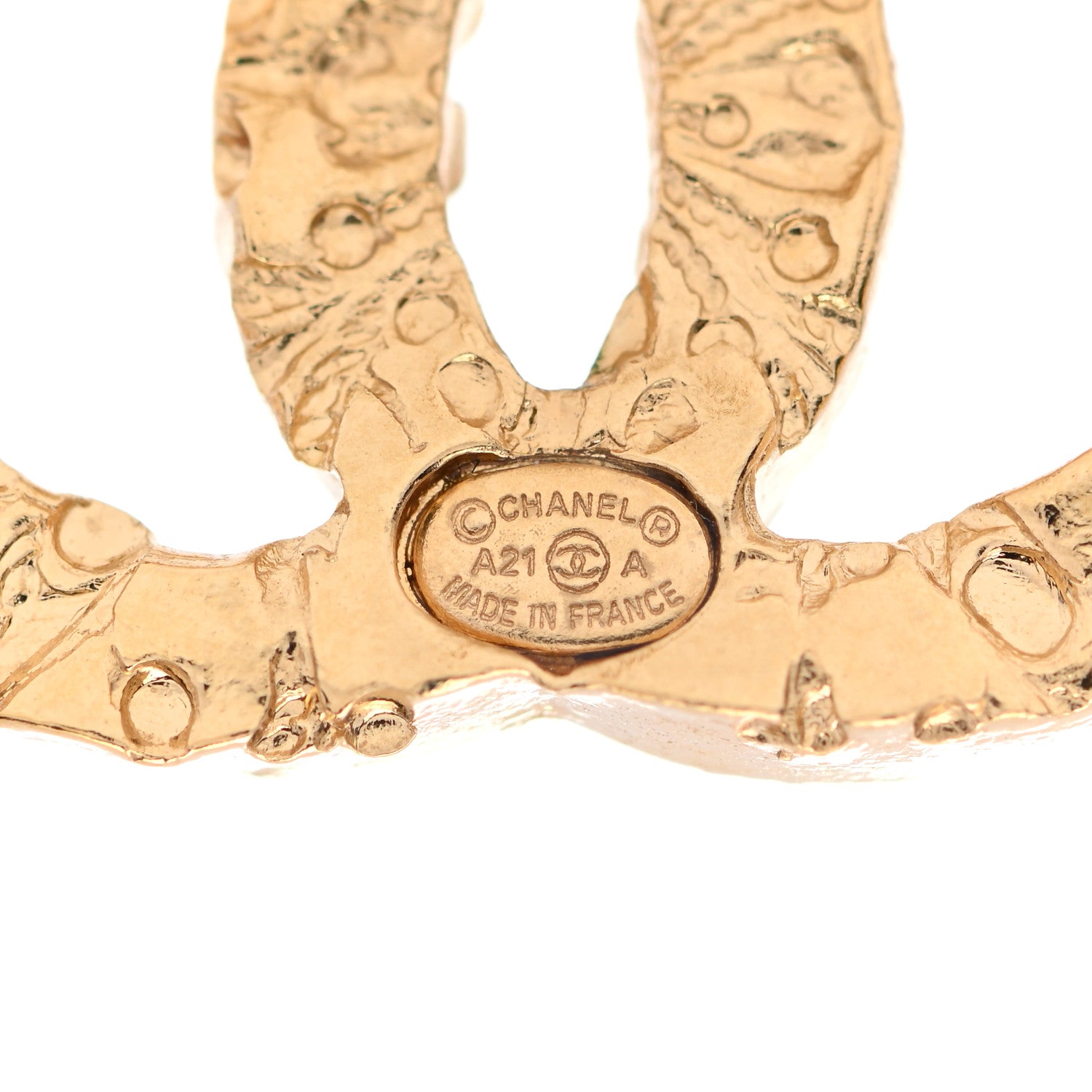 Chanel CC Earrings Gold 4 of 4