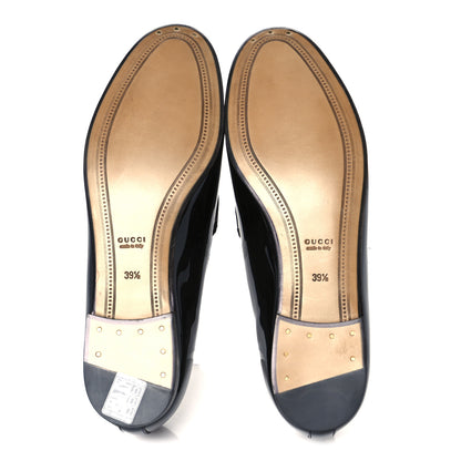 Gucci Patent Womens Jordaan Loafers 39.5 Black 6 of 12