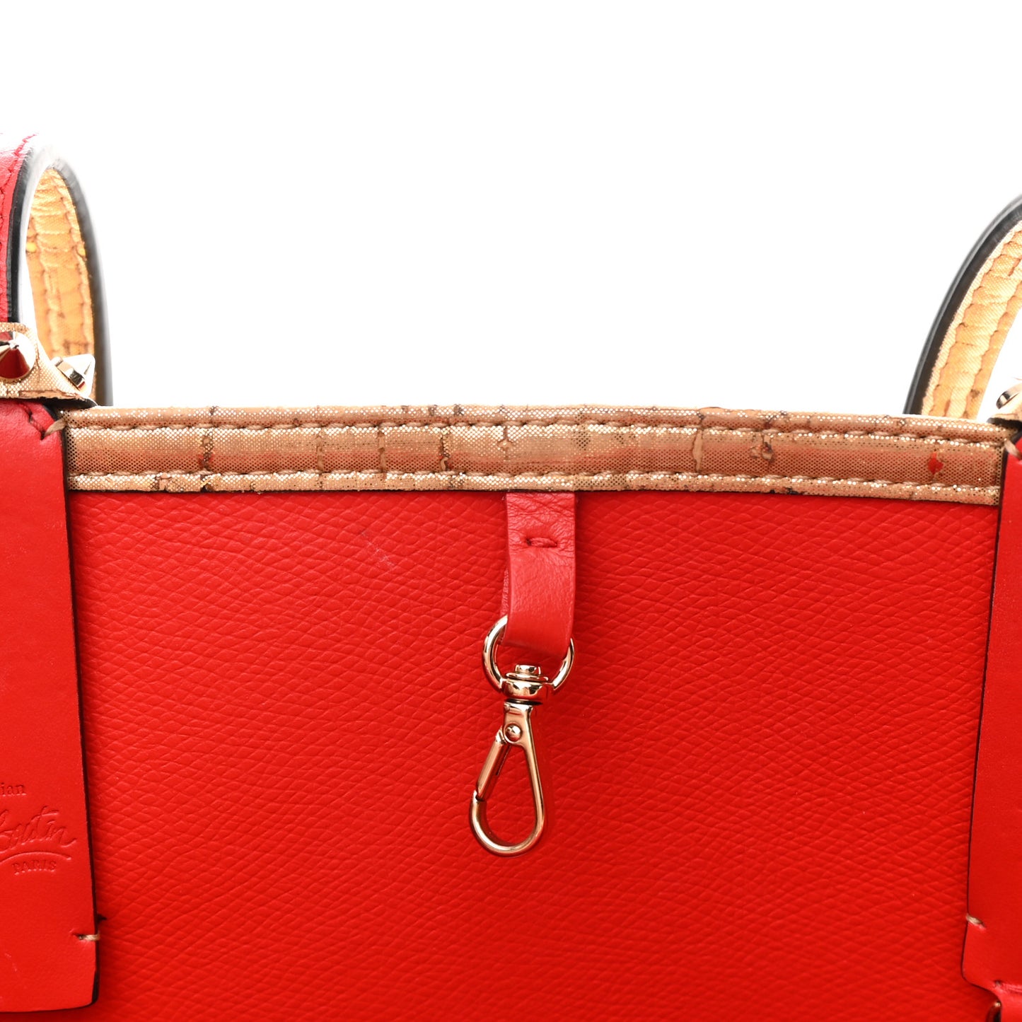 Calfskin Liege Pepite Cork Spikes East West Cabata Tote Snow