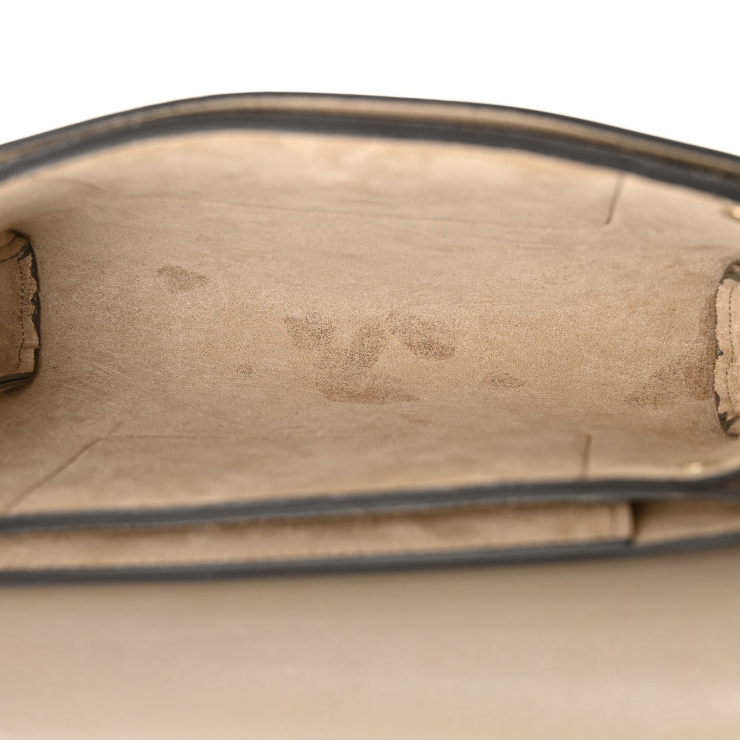 Suede Calfskin Small Faye Shoulder Bag Motty Grey