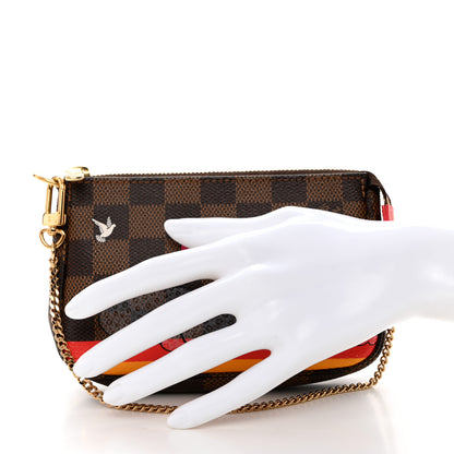 Louis Vuitton Damier Ebene 2015 Christmas Animation Mini Pochette Accessories 2 of 9