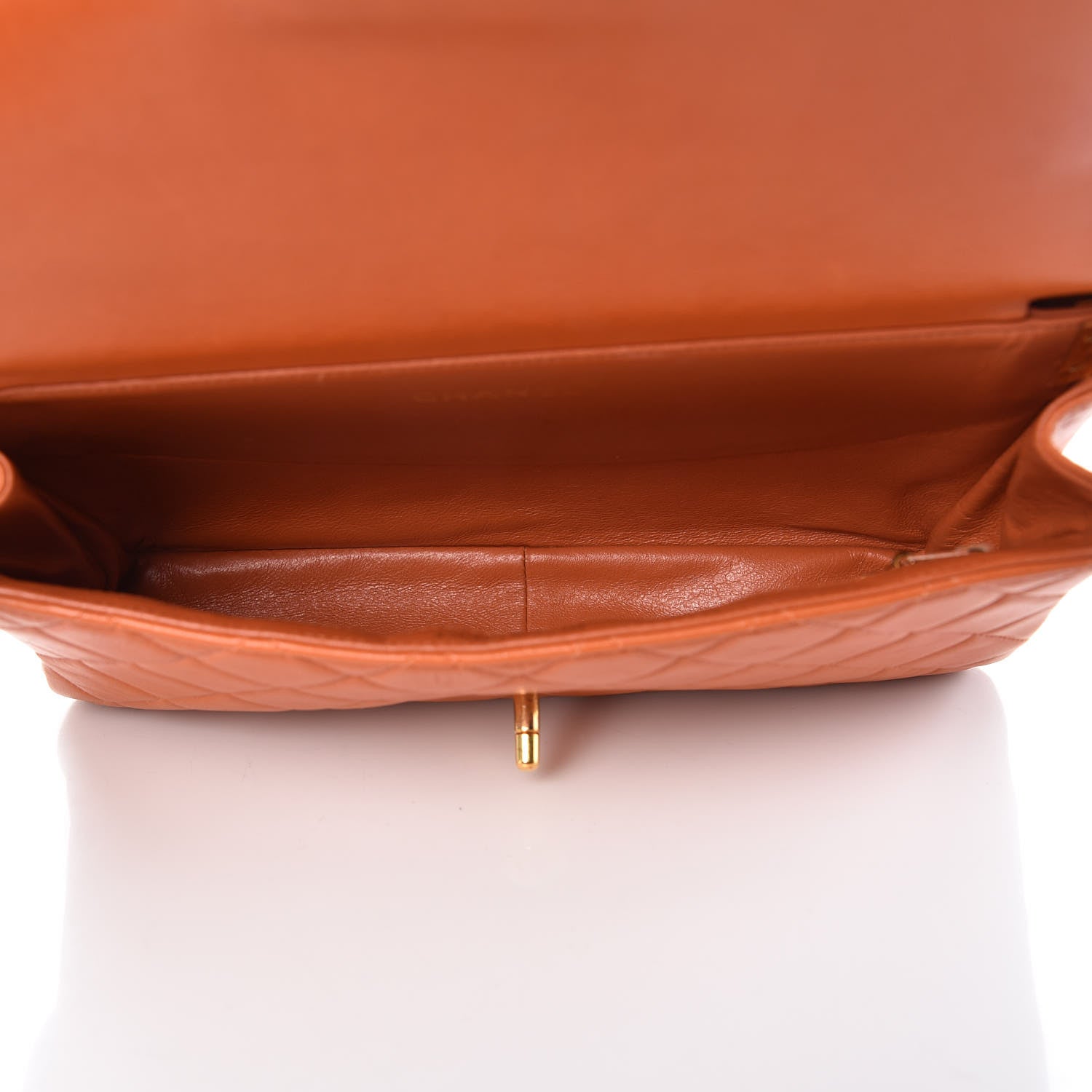 Chanel Lambskin Quilted Medium Double Sided Flap Orange 5 of 18