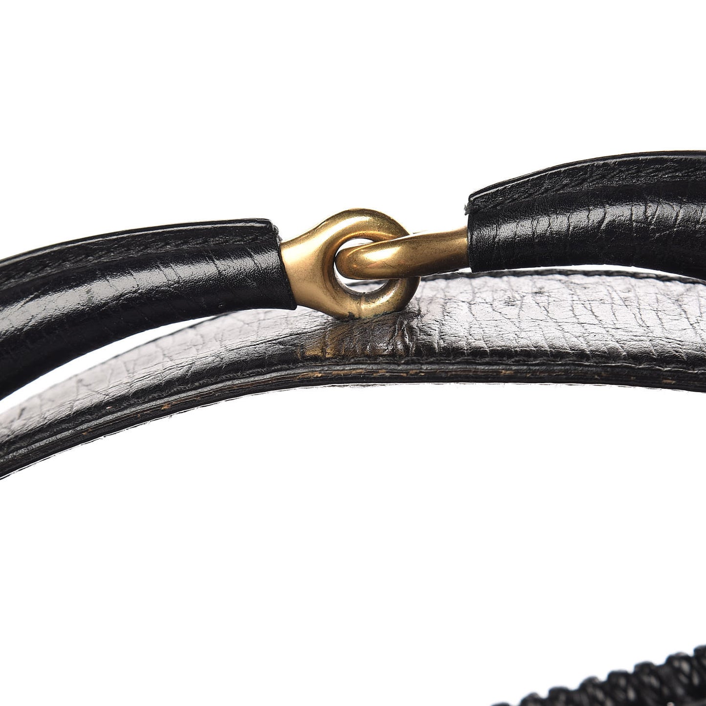 Calfskin Large Horsebit Chain Hobo Black