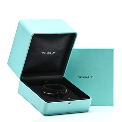 Tiffany 18K Yellow Gold Black Onyx T Wire Bracelet 4 of 4