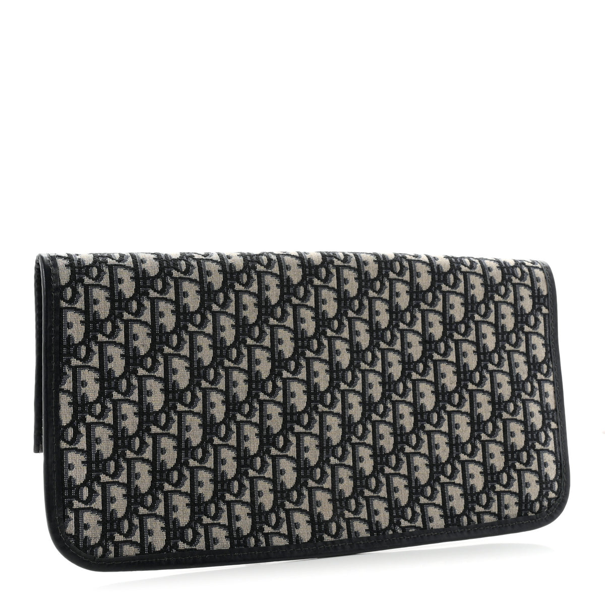 Oblique Fold Over Clutch Blue