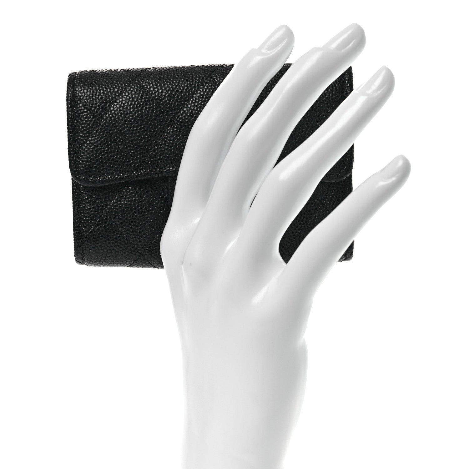 Chanel Caviar Quilted Classic 4 Key Holder Wallet Black 2 of 9