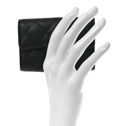 Chanel Caviar Quilted Classic 4 Key Holder Wallet Black 2 of 9