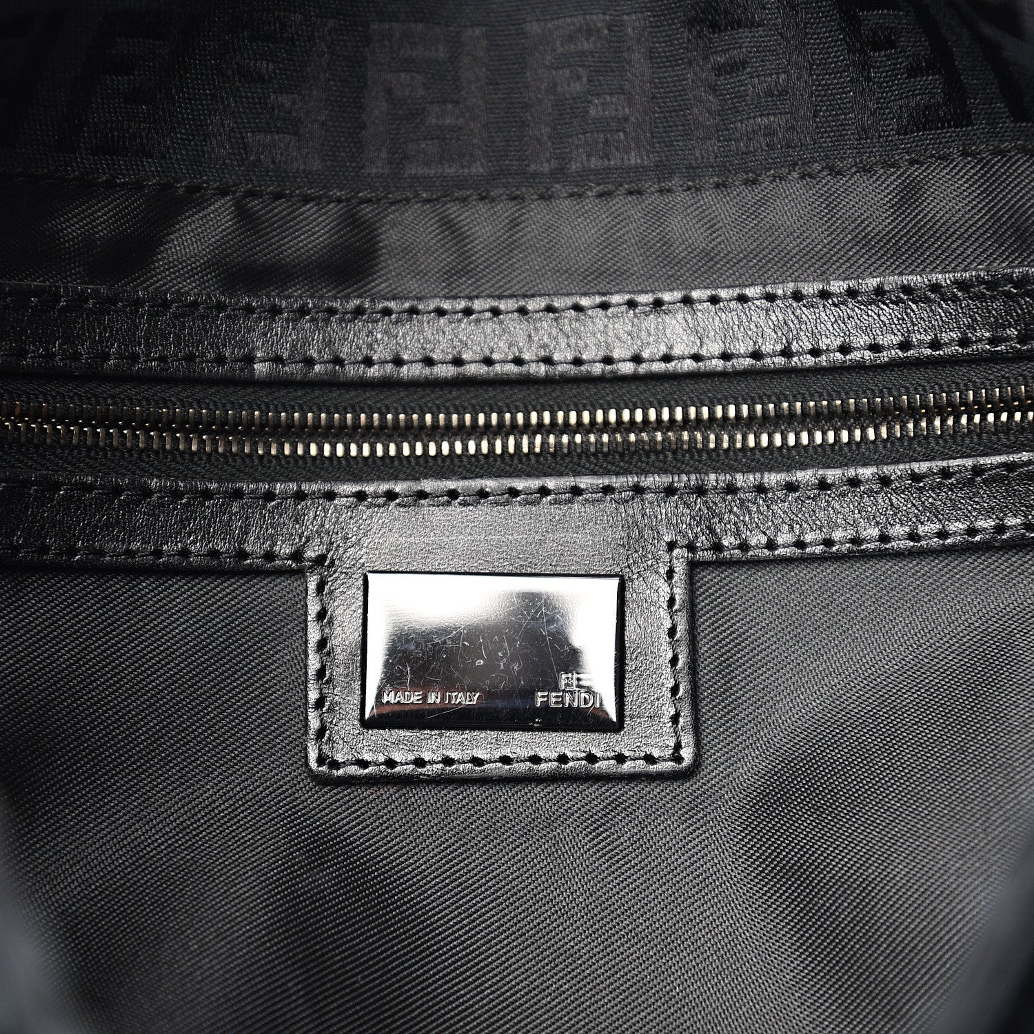 Fendi Zucchino Mama Baguette Black 5 of 8