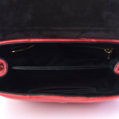 Saint Laurent Metallic Calfskin Y Quilted Monogram Toy Loulou Crossbody Bag Red 7 of 10