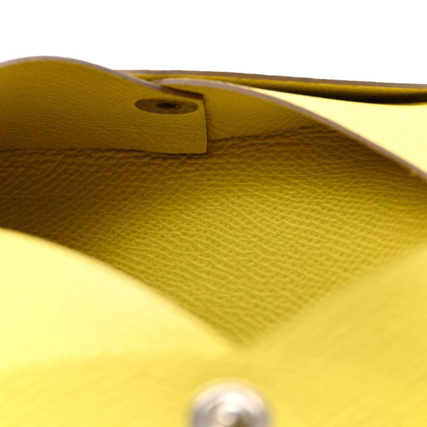 Hermes Epsom Calvi Card Case Lime 5 of 6