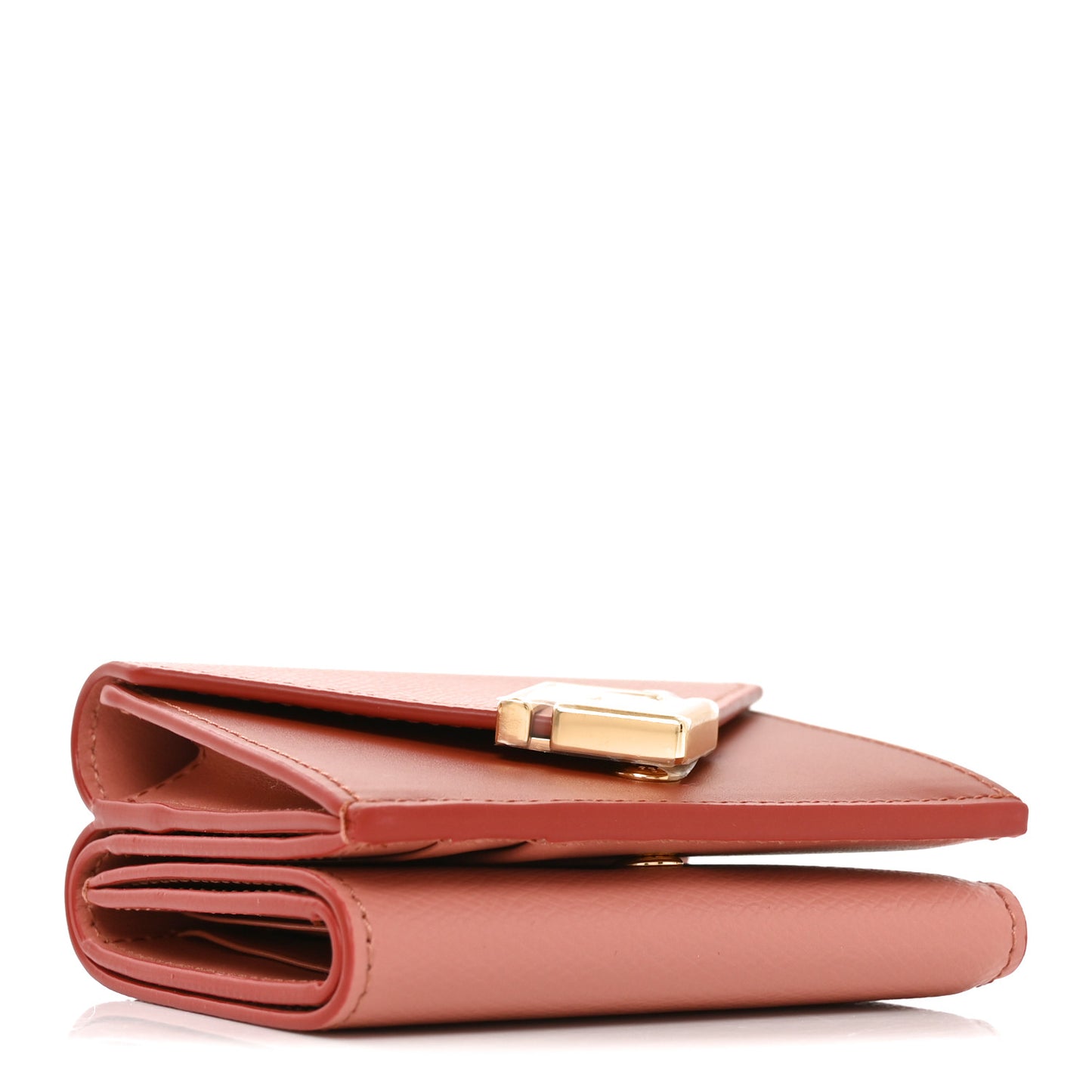 Vitello King Cruise FF Diamonds Mini Tri-Fold Envelope Wallet Sienna Macaron