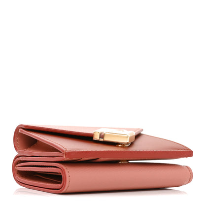 Fendi Vitello King Cruise FF Diamonds Mini Tri-Fold Envelope Wallet Sienna Macaron 4 of 8