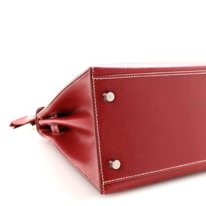 Hermes Courchevel Kelly Sellier 32 Rouge H 8 of 9