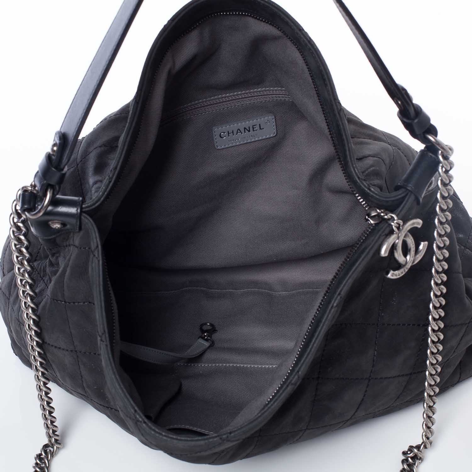Chanel Iridescent Calfskin Coco Daily Hobo Black 8 of 10