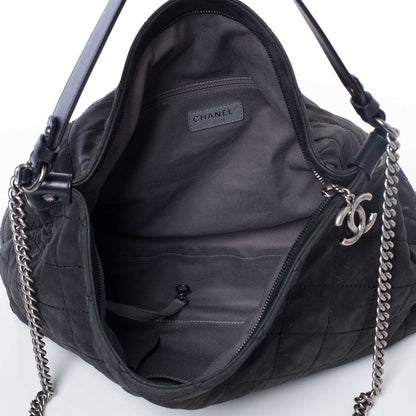 Chanel Iridescent Calfskin Coco Daily Hobo Black 8 of 10