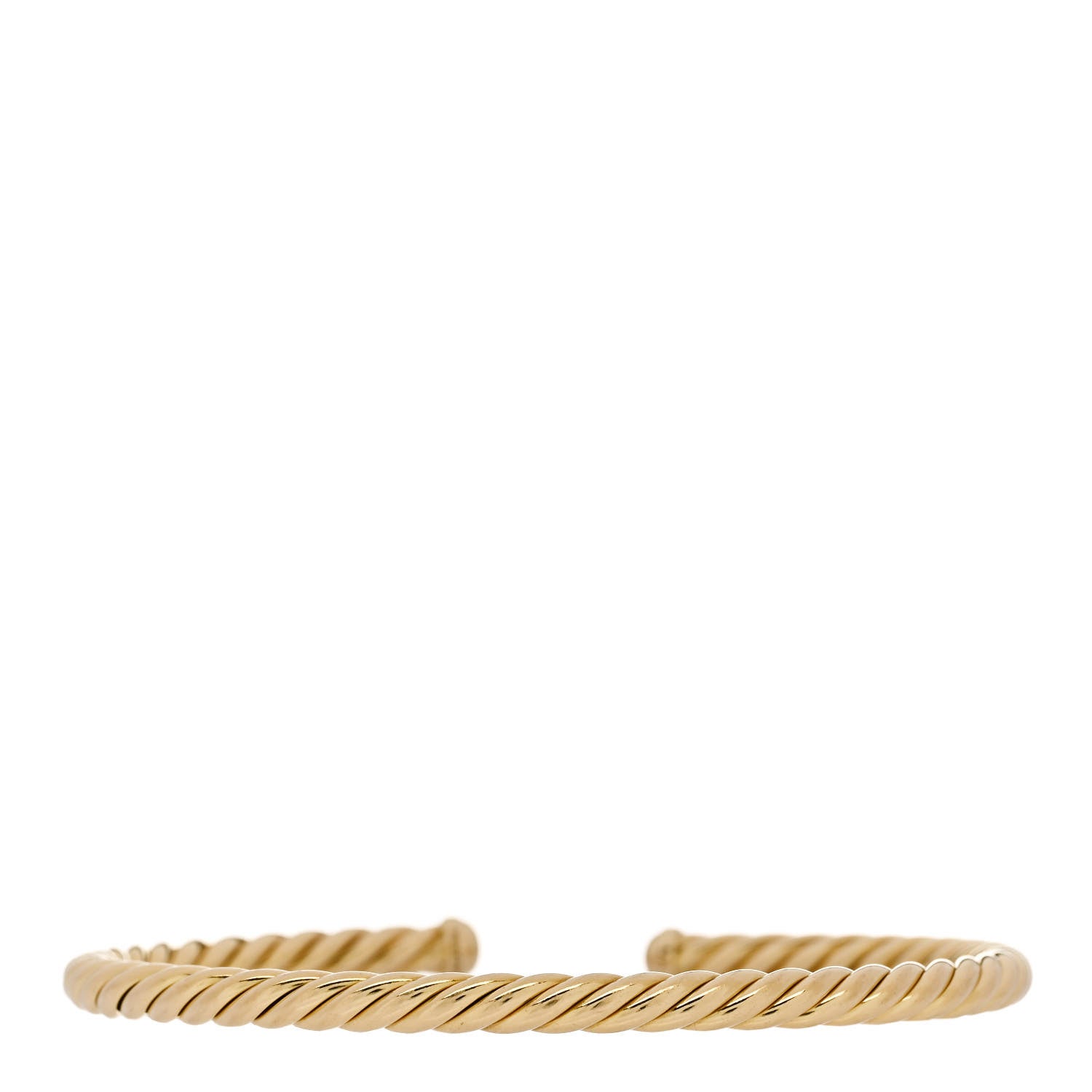 David Yurman DAVID YURMAN 18K Yellow Gold 4mm Cablespira Bracelet 2 of 3