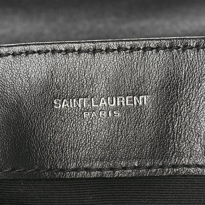 Saint Laurent Calfskin Y Quilted Monogram Small Loulou Chain Satchel Black 6 of 12