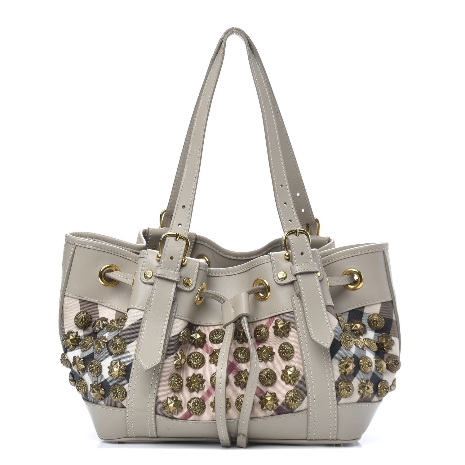 Burberry Prorsum Calfskin Nova Check Mason Warrior Beige 1 of 18