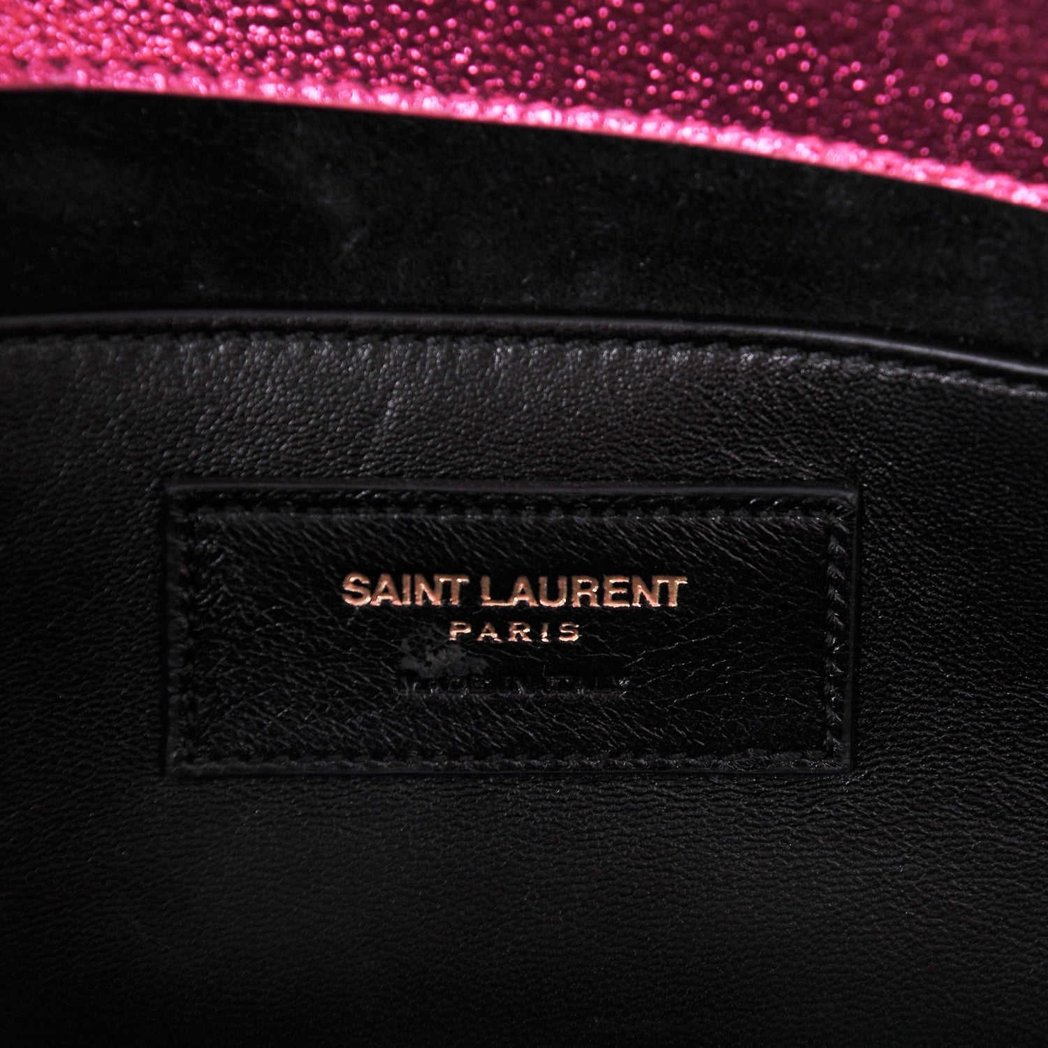 Saint Laurent Metallic Calfskin Classic Monogram Clutch Fuchsia 6 of 6