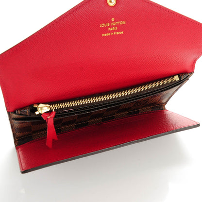 Louis Vuitton Damier Ebene Josephine Wallet Red 5 of 7