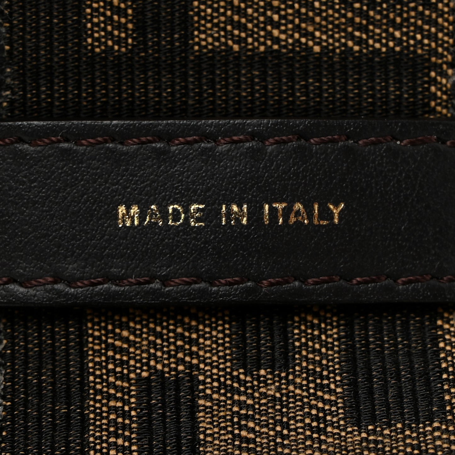 Fabric Jacquard FF 1974 Cell Pocket Strap You Tobacco Moro Black