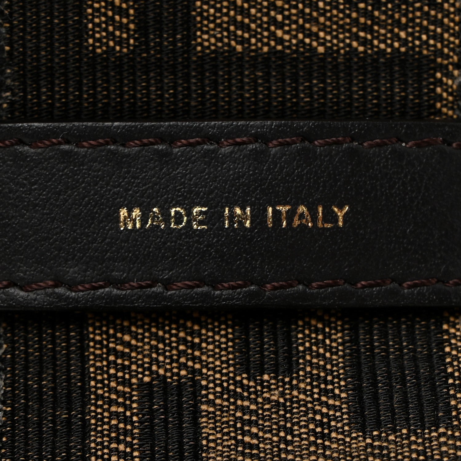 Fendi Fabric Jacquard FF 1974 Cell Pocket Strap You Tobacco Moro Black 6 of 8