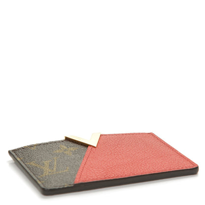 Louis Vuitton Calfskin Monogram Kimono Tote Card Holder Cherry 4 of 6