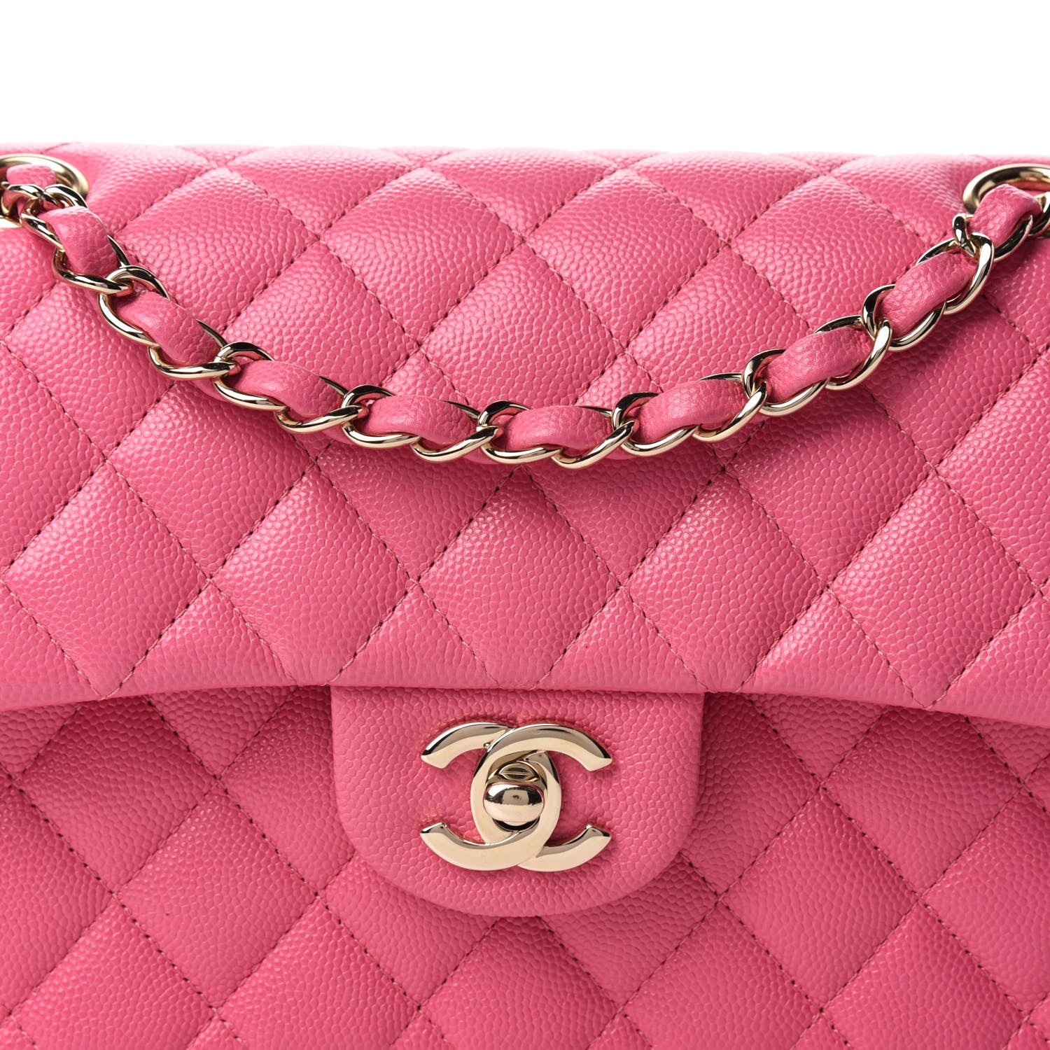 Chanel Caviar Quilted Small Double Flap Pink 10 of 11