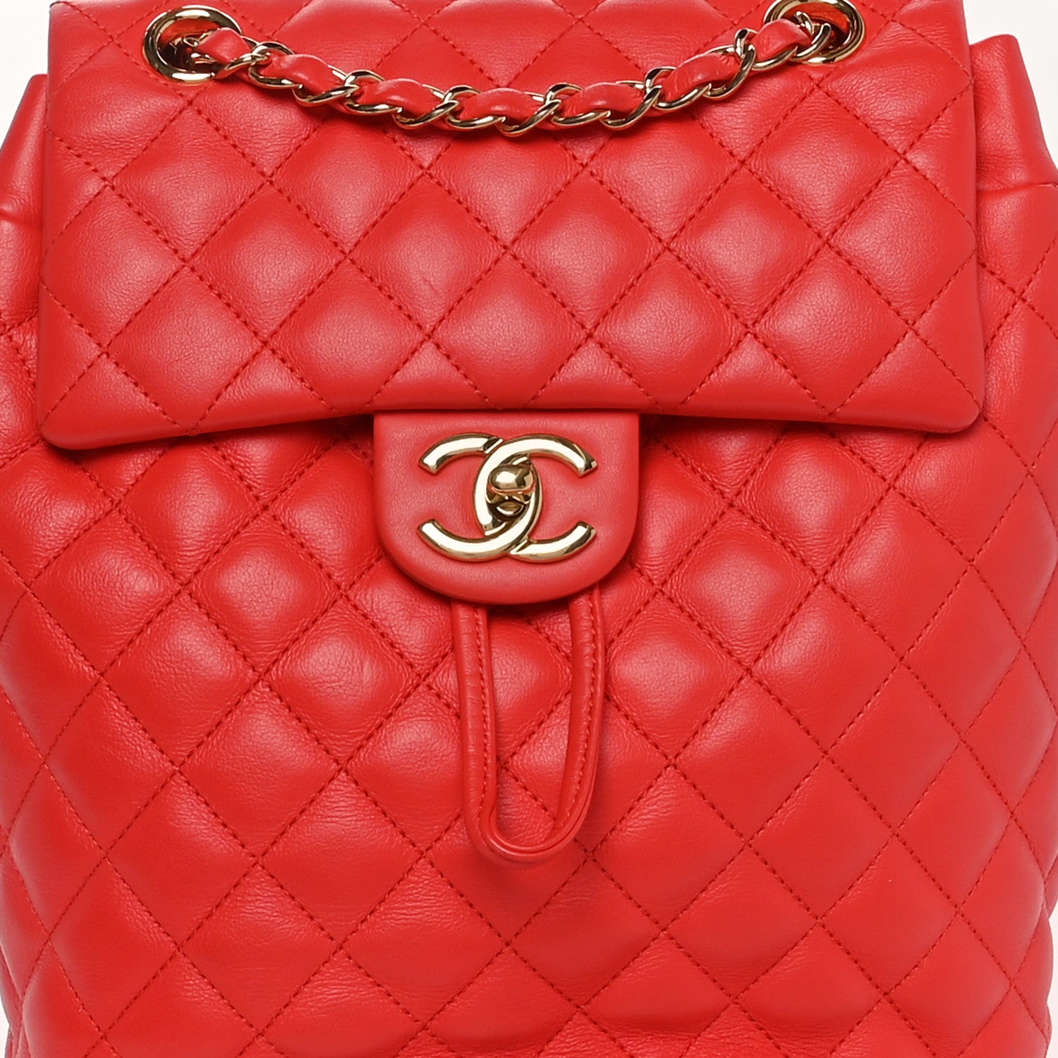 Chanel Lambskin Quilted Small Urban Spirit Backpack Red 8 of 10
