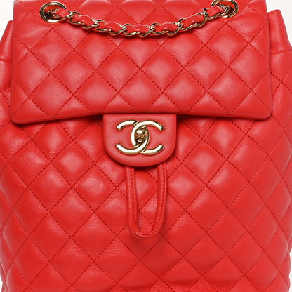 Chanel Lambskin Quilted Small Urban Spirit Backpack Red 8 of 10