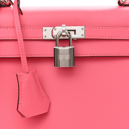 Hermes Epsom Kelly Sellier 25 Rose Azalee 8 of 11