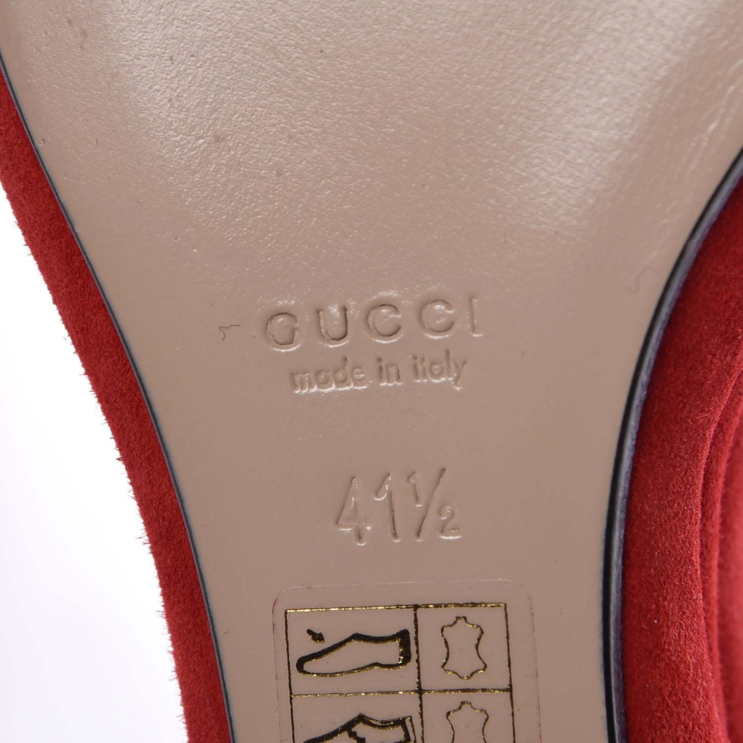 Gucci Suede Sally Platforms 41.5 Hibiscus Red 7 of 7