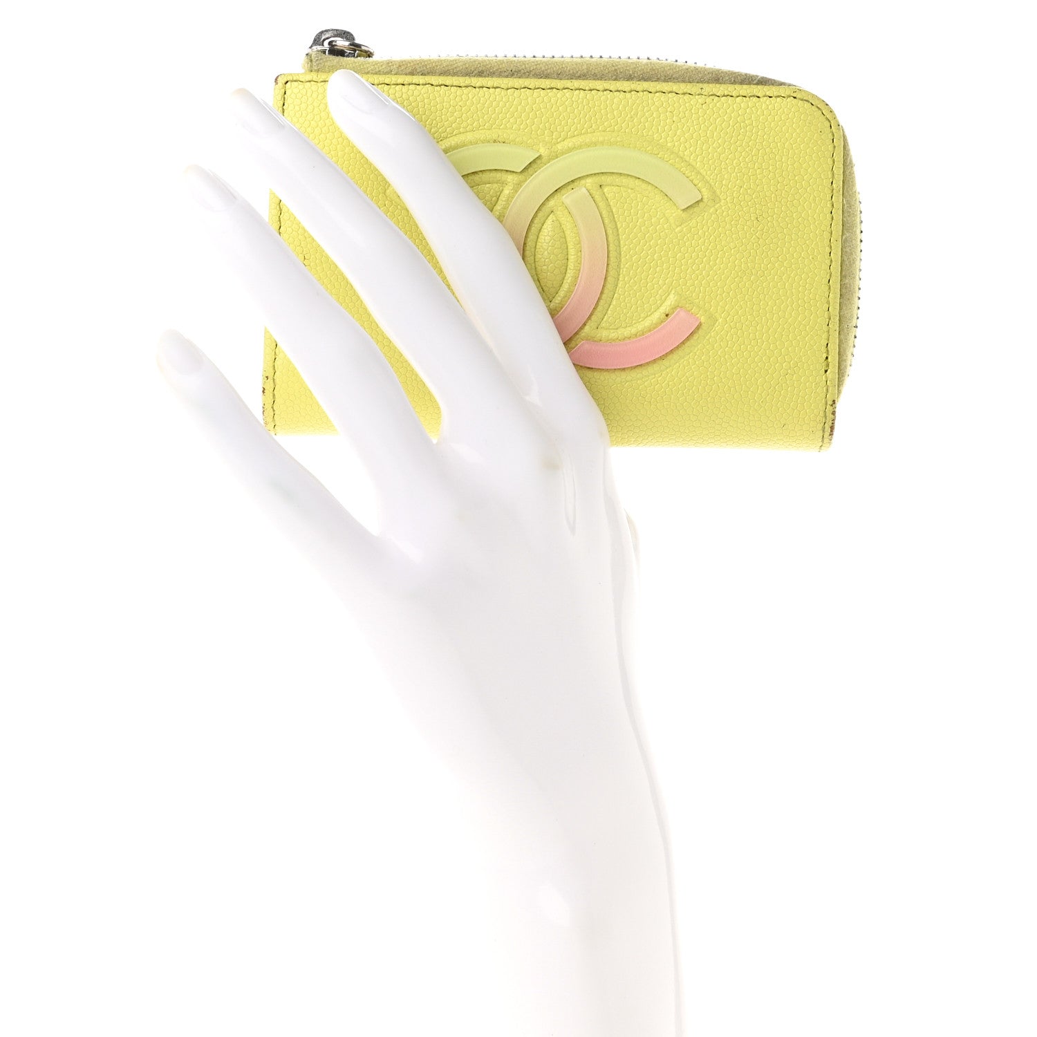 Chanel Caviar Key Holder Case Light Pink Light Green 2 of 11