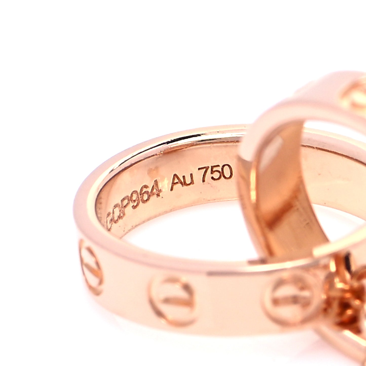 18K Pink Gold Interlocking LOVE Necklace