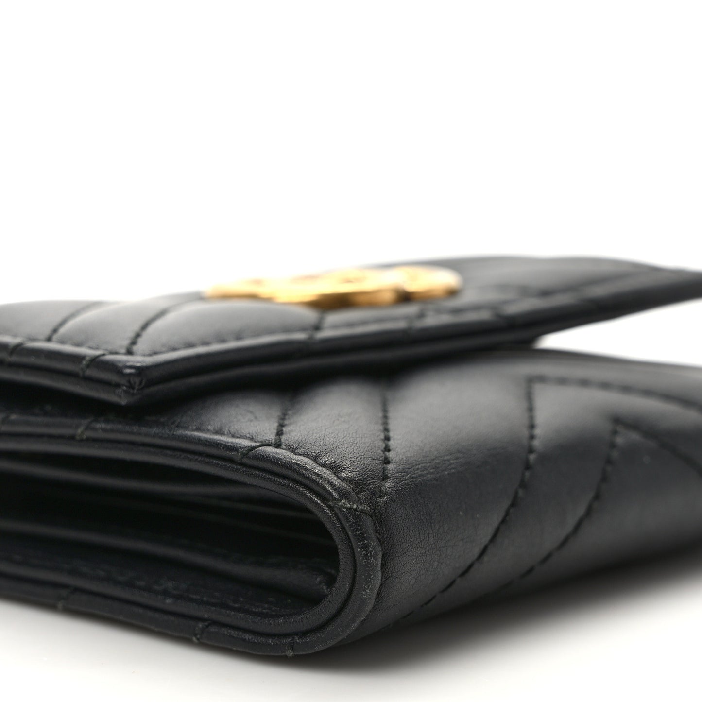 Calfskin Matelasse GG Marmont Wallet Black