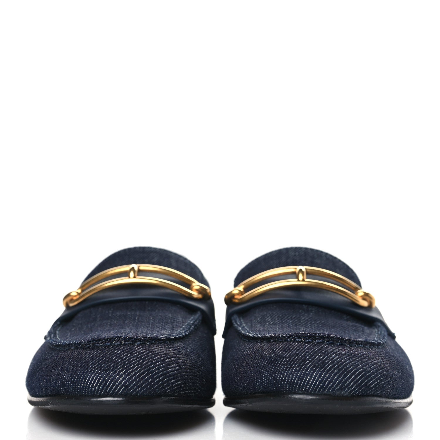 Hermes Denim Colette Loafers 37 Bleu Indigo 2 of 8